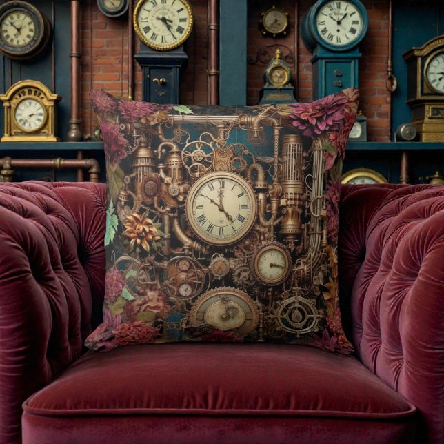Victorian Steampunk with Flowers Cushion (Creator Uploaded)