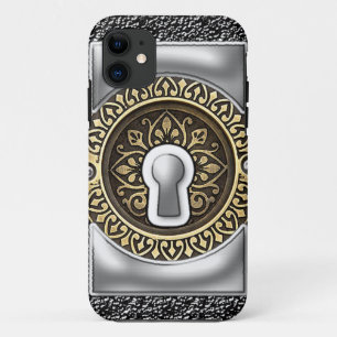 Victorian steel and gold key hole Case-Mate iPhone case