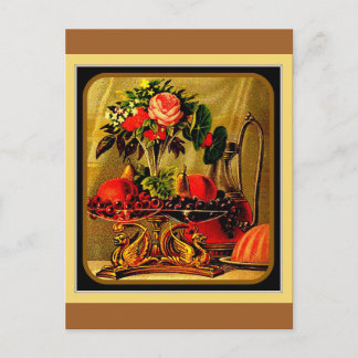 Victorian still life postcard