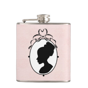 Victorian Style 60s Cameo Hip Flask