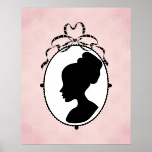 Victorian Style 60s Cameo Poster