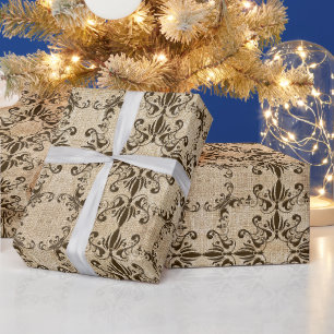 victorian style baroque pattern wrapping paper