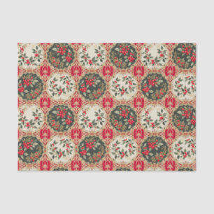 Victorian Style Christmas Berries and Leaves  Tissue Paper