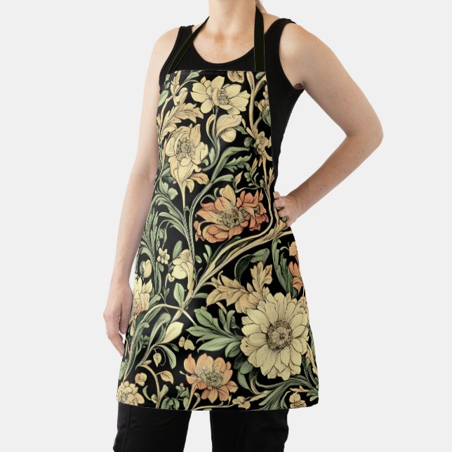 Victorian-style floral pattern  apron (Insitu)
