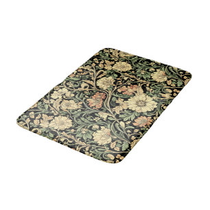 Victorian-style floral pattern  bath mat