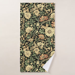 Victorian-style floral pattern  bath towel set