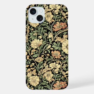 Victorian-style floral pattern iPhone 15 plus case