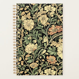 Victorian-style floral pattern planner