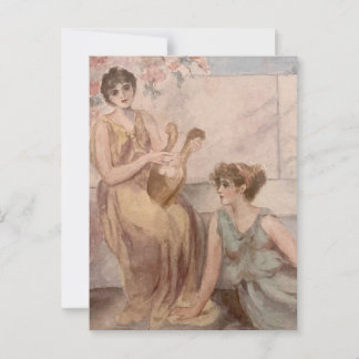 Victorian Style Ladies Thoughtful Postcard