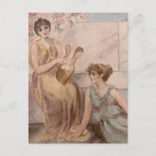 Victorian Style Ladies Thoughtful Postcard