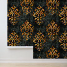 Victorian style ornamental shapes black & gold