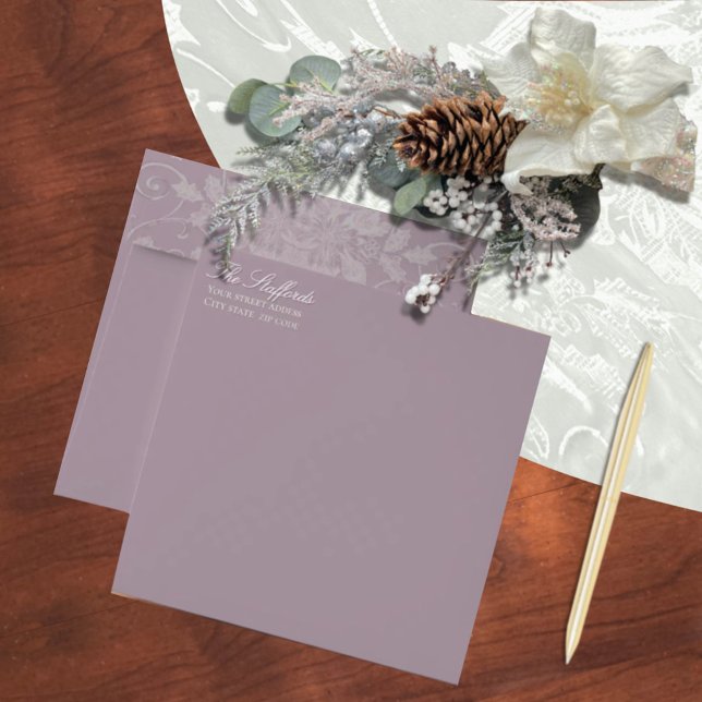 Victorian Tapestry Mauve Holiday Envelope (Creator Uploaded)
