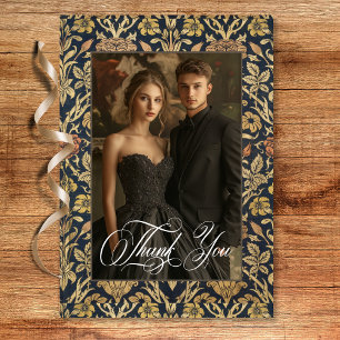 Victorian Tapestry William Morris Floral Wedding Thank You Card