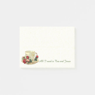 Victorian Tea and Roses Post-it Notes