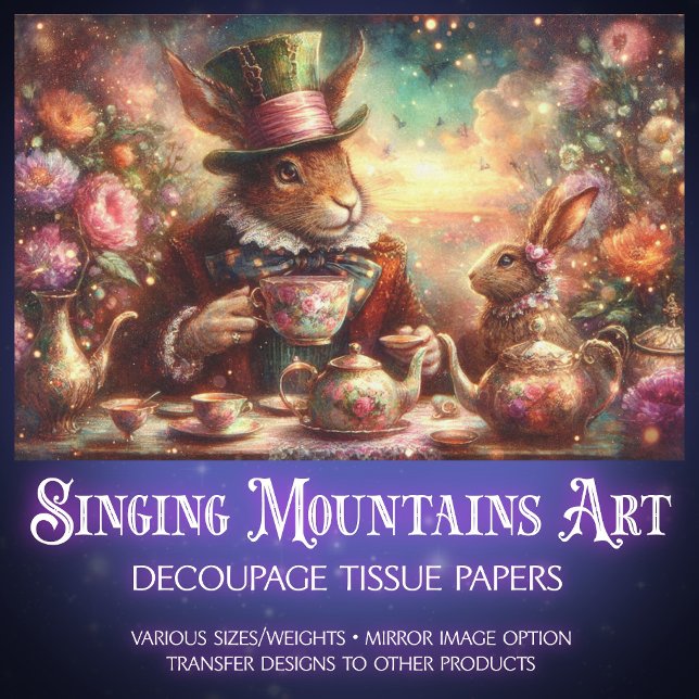 Victorian Tea Party Floral Wonderland Decoupage Tissue Paper (Creator Uploaded)