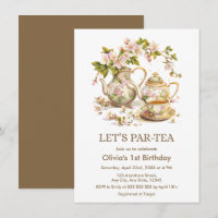 Victorian Tea Party Let's Par Tea 1st Birthday