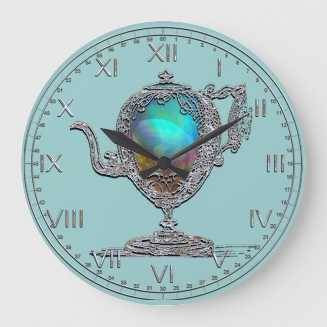 Victorian Teapot Large Clock (Front)