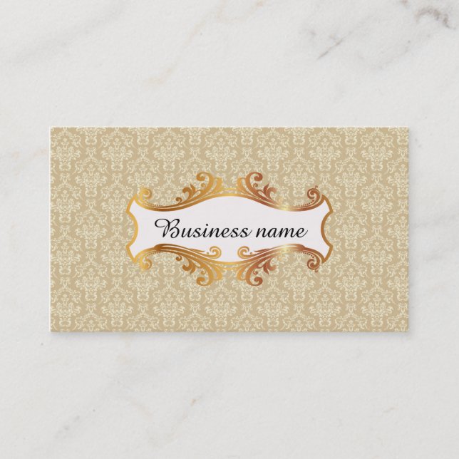 Victorian texture business card (Front)