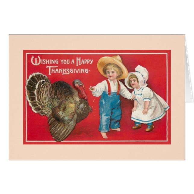 Victorian Thanksgiving Greeting Card (Front Horizontal)