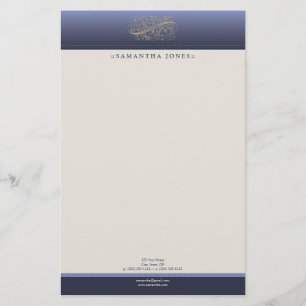 Victorian Thistle Blue Customised Stationery