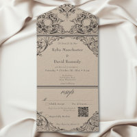 Victorian Til Death Black Tan Wedding QR Code