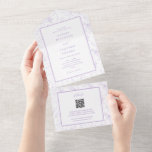 Victorian Toile Vintage Lavender Floral Wedding  All In One Invitation<br><div class="desc">Victorian Toile French Lavender Wedding All In One Invitations</div>
