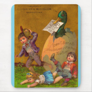 Victorian trade card: Edmund G. Burt fine shoes Mouse Pad