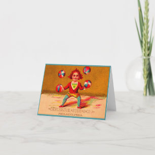 Victorian trade card juggler Darlington, Runk & Co