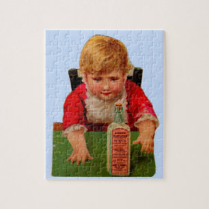 Victorian trade card: Scott's Emulsion Castor Oil Jigsaw Puzzle