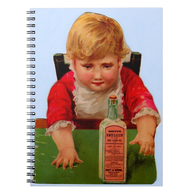 Victorian trade card: Scott's Emulsion Castor Oil Notebook (Front)