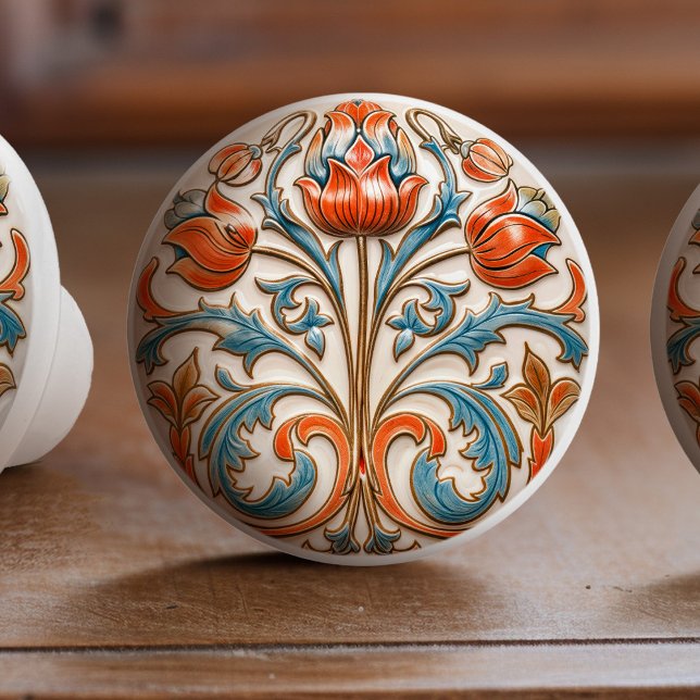 Victorian Tulip Grandeur Ceramic Knob Pull (Creator Uploaded)