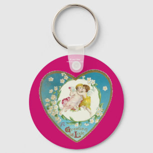 Victorian Valentine A Greeting Of Love Key Ring
