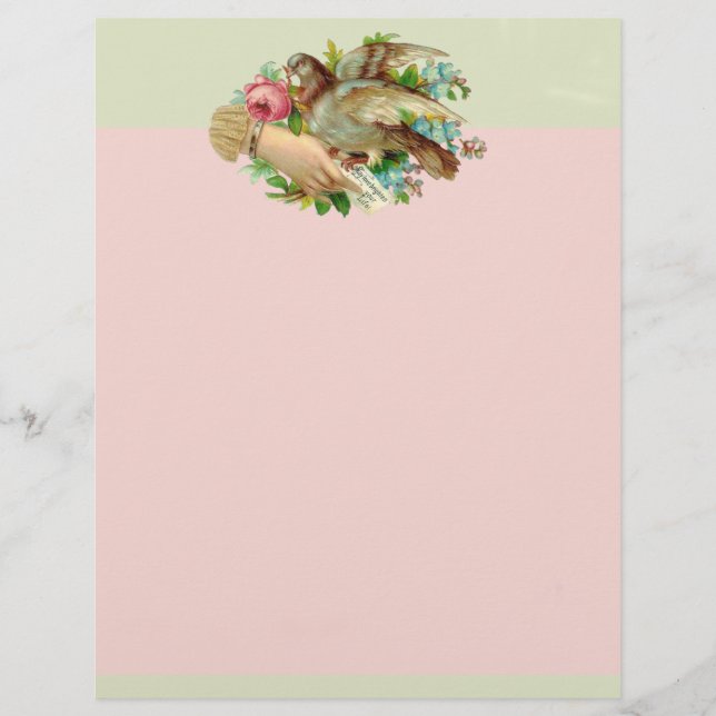 Victorian Valentine Bird and rose (Front)