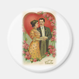 Victorian Valentine Couple Magnet