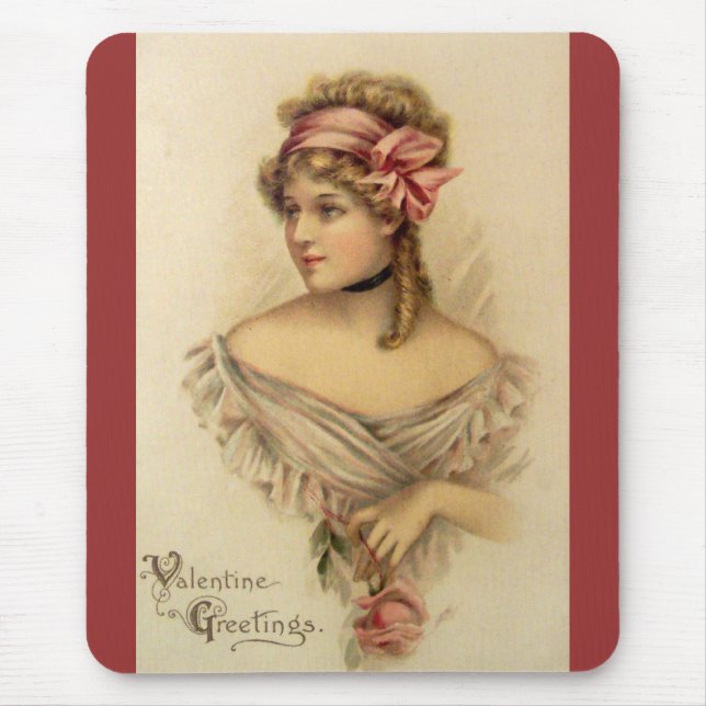 Victorian Valentine Greetings Mousepad (Front)