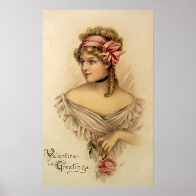 Victorian Valentine Greetings Poster (Front)