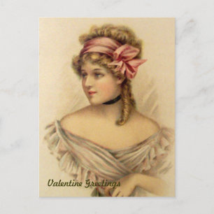 Victorian Valentine Greetings Vintage Postcard