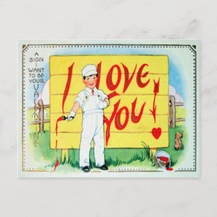 Victorian Valentine Holiday Postcard