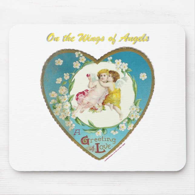 Victorian Valentine On the Angels of Angels Gifts Mouse Pad (Front)
