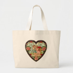 Victorian Valentine To My Love II Large Tote Bag