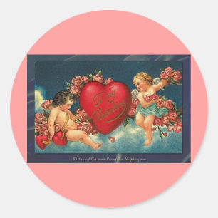 Victorian Valentine To My Valentine Classic Round Sticker