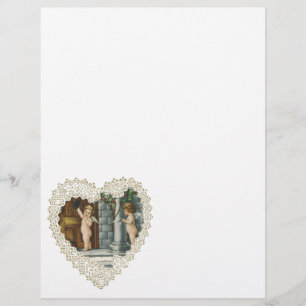 Victorian Valentine's Day, Vintage Angels w Letter Flyer