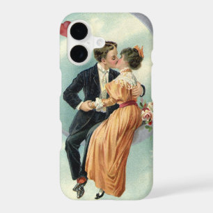 Victorian Valentine's Day Vintage Kiss on the Moon