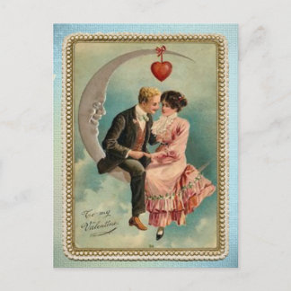 victorian valentines holiday postcard
