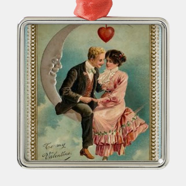 victorian valentines metal tree decoration (Front)