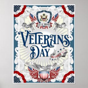 "VICTORIAN VETERANS DAY" Heavy Stock Poster