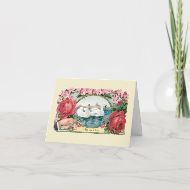Victorian Vintage Art Greeting Card (Front)