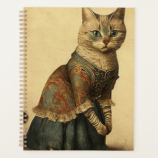 Victorian Vintage Cat Planner (Front)