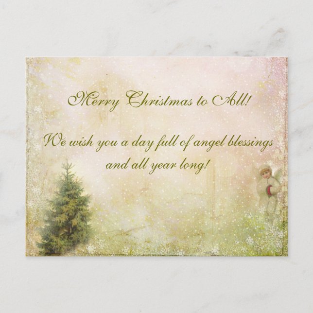 Victorian Vintage Christmas Postcard (Front)