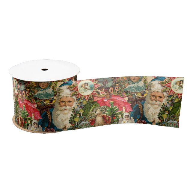 Victorian Vintage Christmas Satin Ribbon (Spool)